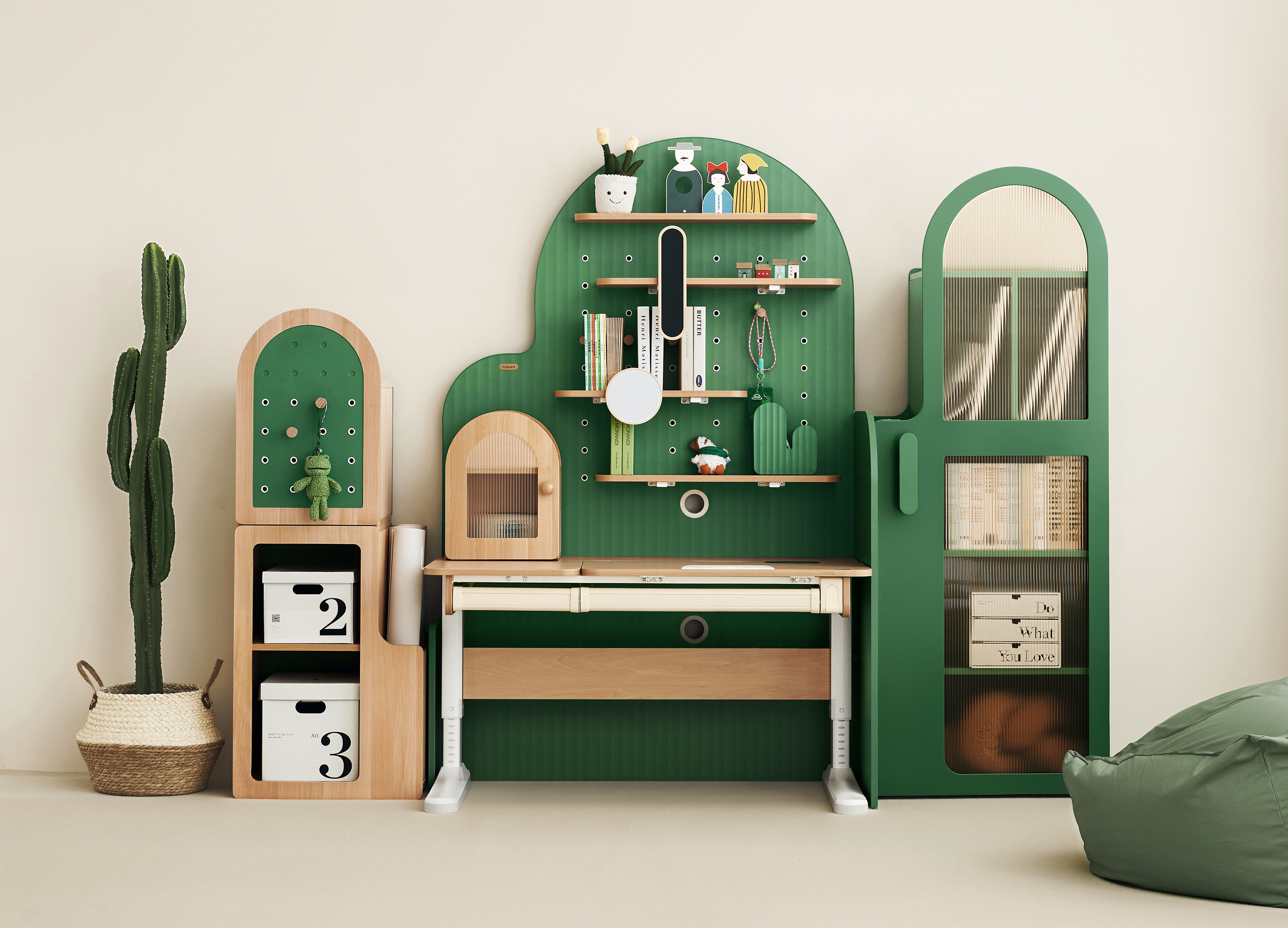 仙人掌掌<br>智能学习桌柜